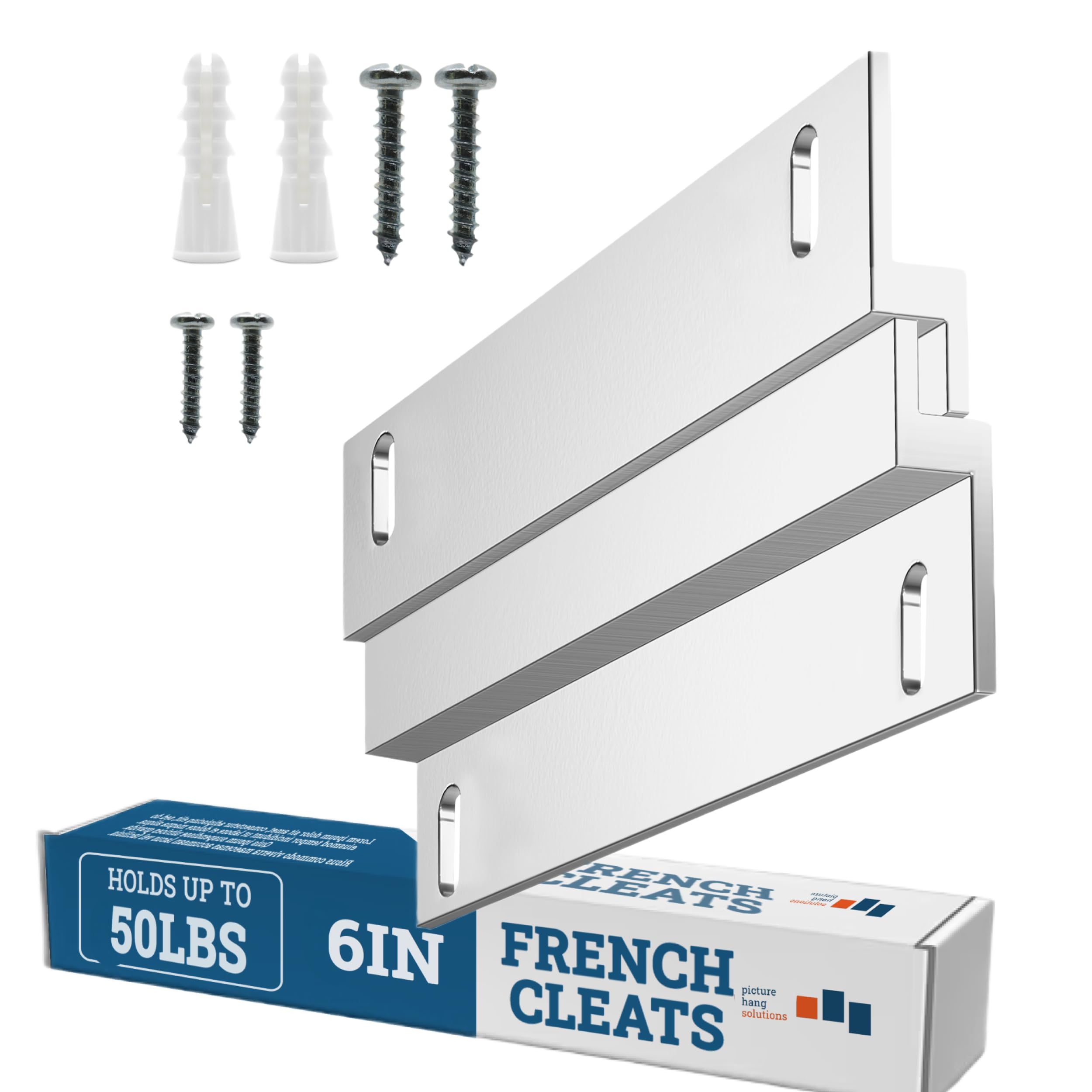 French Cleat Hanger Heavy Duty - 6 inch Aluminum Z Clips (3 3